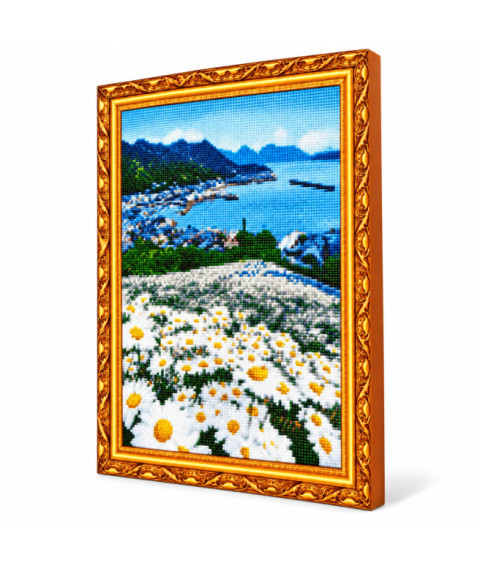 Mozaic cu diamante „Romanițe pe panta dealului”, 40 × 50 cm