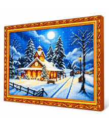 Mozaic cu diamante „Noapte de iarnă”, 40 × 50 cm