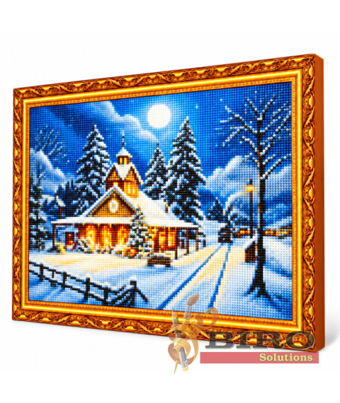 Mozaic cu diamante „Noapte de iarnă”, 40 × 50 cm