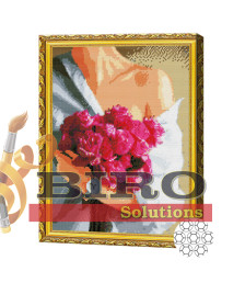 Mozaic cu diamante „Buchet de la iubitul”, 40 × 50 cm