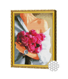 Mozaic cu diamante „Buchet de la iubitul”, 40 × 50 cm