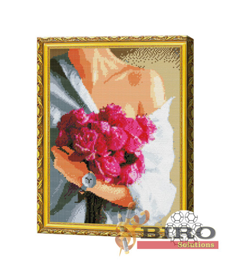 Mozaic cu diamante „Buchet de la iubitul”, 40 × 50 cm