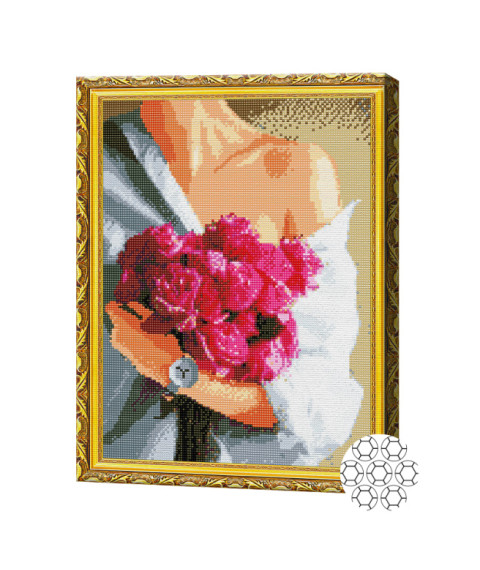 Mozaic cu diamante „Buchet de la iubitul”, 40 × 50 cm