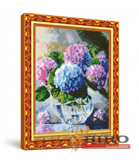 Mozaic cu diamante „Hortensii luxoase”, 40 × 50 cm