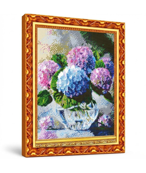 Mozaic cu diamante „Hortensii luxoase”, 40 × 50 cm