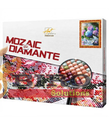 Mozaic cu diamante „Hortensii luxoase”, 40 × 50 cm