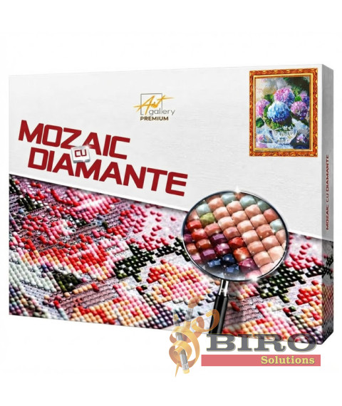 Mozaic cu diamante „Hortensii luxoase”, 40 × 50 cm