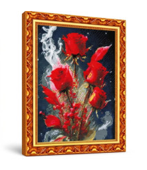 Mozaic cu diamante 40x50 cm Trandafiri în fum