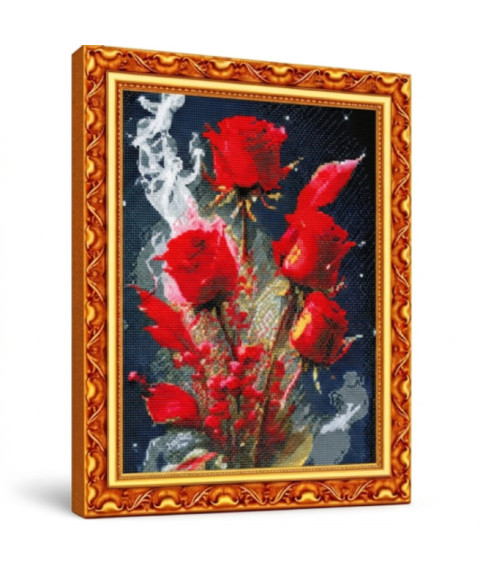 Mozaic cu diamante 40x50 cm Trandafiri în fum