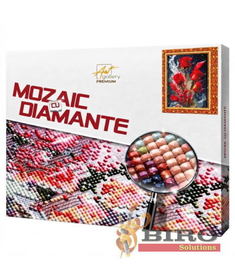 Mozaic cu diamante 40x50 cm Trandafiri în fum