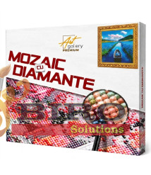 Mozaic cu diamante „Barcă pe râu”, 40 × 50 cm