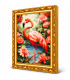 Mozaic cu diamante „Flamingo printre flori”, 40 × 50 cm