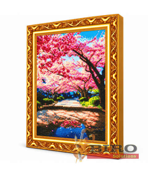 Mozaic cu diamante „Alee de sakura”, 40 × 50 cm