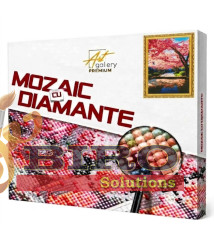 Mozaic cu diamante „Alee de sakura”, 40 × 50 cm