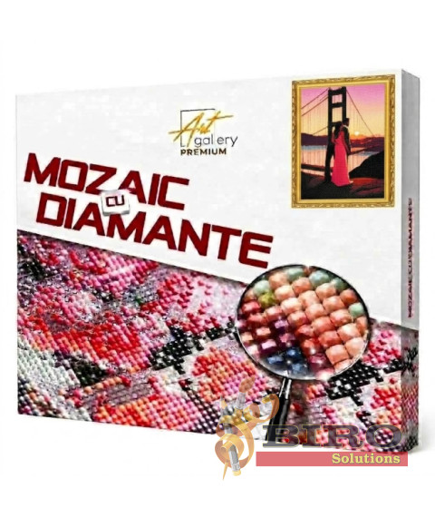 Mozaic cu diamante „Cuplu pe stâncă”, 40 × 50 cm