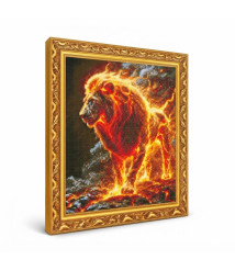 Mozaic cu diamante 40x50 cm Leu în fulgere