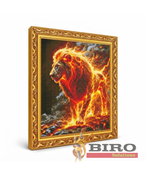 Mozaic cu diamante 40x50 cm Leu în fulgere