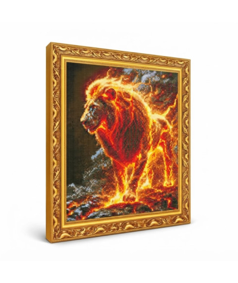 Mozaic cu diamante 40x50 cm Leu în fulgere