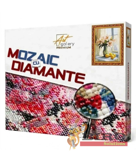 Mozaic cu diamante „Crini și lămâi”, 40 × 50 cm