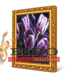 Mozaic cu diamante 40x50 cm Lalele violet