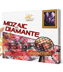Mozaic cu diamante 40x50 cm Lalele violet
