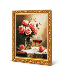 Mozaic cu diamante 40x50 cm Trandafiri și vin