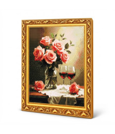Mozaic cu diamante 40x50 cm Trandafiri și vin