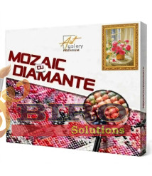 Mozaic cu diamante „Buchet delicat pe măsuță”, 40 × 50 cm