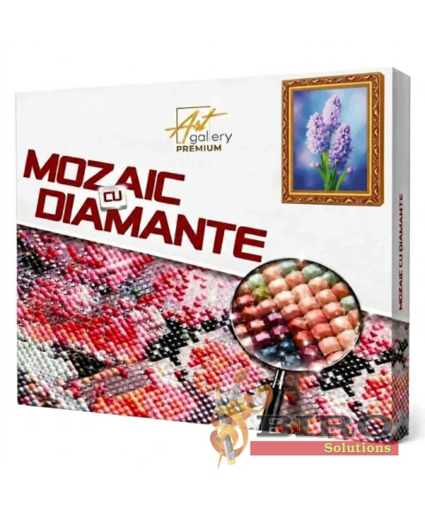 Mozaic cu diamante „Hiacinți”, 40 × 50 cm