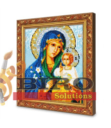 Mozaic cu diamante 30x40 cm Icoana Maicii Domnului „Floare Nevestejită