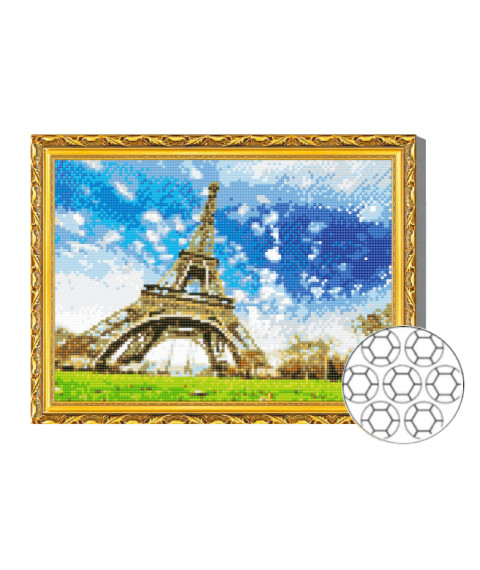 Mozaic cu diamante „Turnul Eiffel și cerul”, 30 × 40 cm