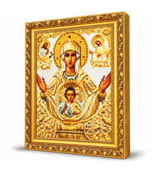 Mozaic cu diamante „Icoana Maicii Domnului «Znamenie»”, 30 × 40 cm