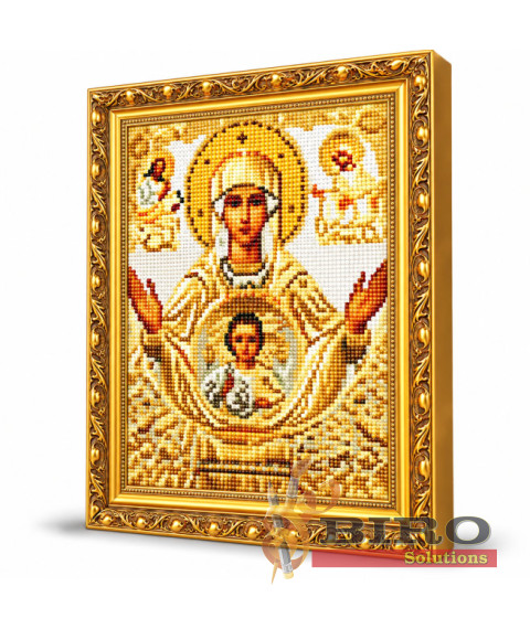 Mozaic cu diamante „Icoana Maicii Domnului «Znamenie»”, 30 × 40 cm