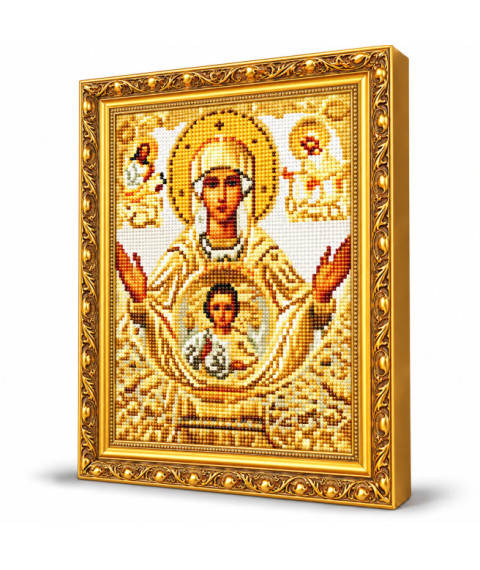 Mozaic cu diamante „Icoana Maicii Domnului «Znamenie»”, 30 × 40 cm