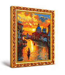 Mozaic cu diamante „Apus în Veneția”, 30 × 40 cm
