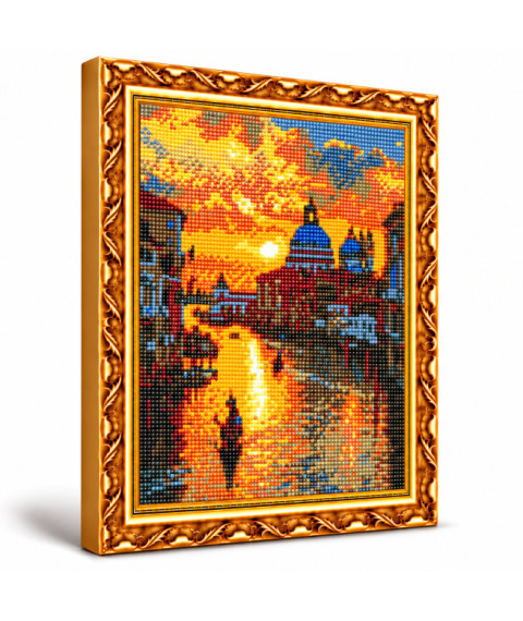 Mozaic cu diamante „Apus în Veneția”, 30 × 40 cm