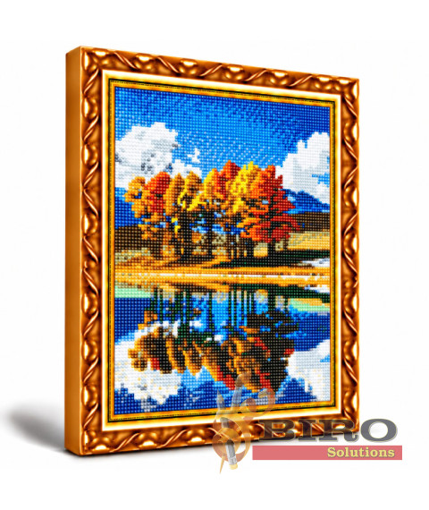 Mozaic cu diamante „Copaci de toamnă”, 30 × 40 cm