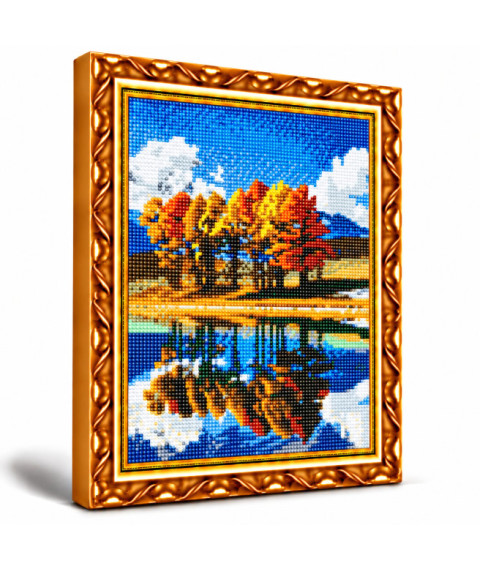 Mozaic cu diamante „Copaci de toamnă”, 30 × 40 cm