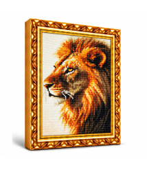 Mozaic cu diamante „Profil de leu”, 30 × 40 cm