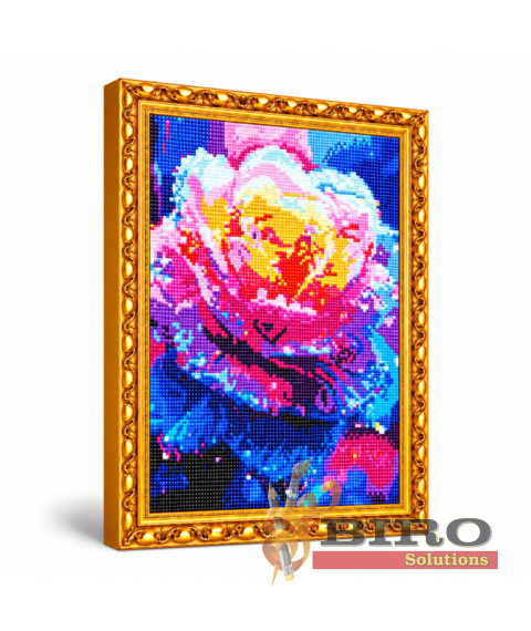 Mozaic cu diamante „Rouă pe trandafir”, 30 × 40 cm