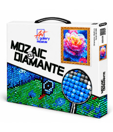 Mozaic cu diamante „Rouă pe trandafir”, 30 × 40 cm