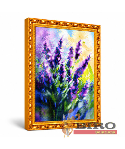 Mozaic cu diamante „Ramuri de lavandă”, 30 × 40 cm