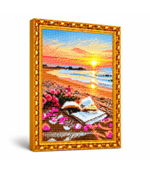 Mozaic cu diamante „Picnic pe litoral”, 30 × 40 cm