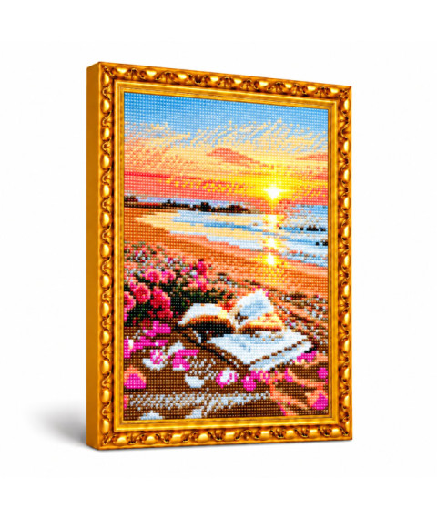 Mozaic cu diamante „Picnic pe litoral”, 30 × 40 cm