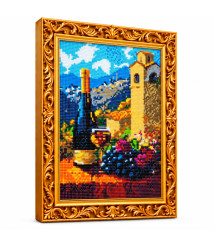 Mozaic cu diamante „Vin în Toscana”, 30 × 40 cm