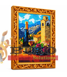 Mozaic cu diamante „Vin în Toscana”, 30 × 40 cm
