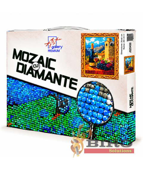 Mozaic cu diamante „Vin în Toscana”, 30 × 40 cm