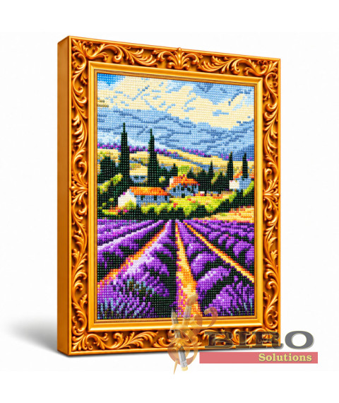 Mozaic cu diamante „Câmp de lavandă”, 30 × 40 cm