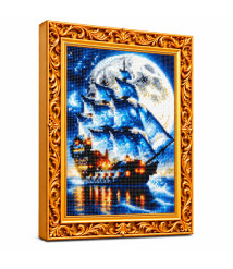 Mozaic cu diamante „Pânze albastre”, 30 × 40 cm