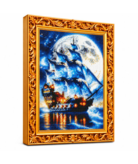 Mozaic cu diamante „Pânze albastre”, 30 × 40 cm